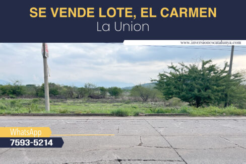 Se vende lote en El Carmen, La Union, El Salvador