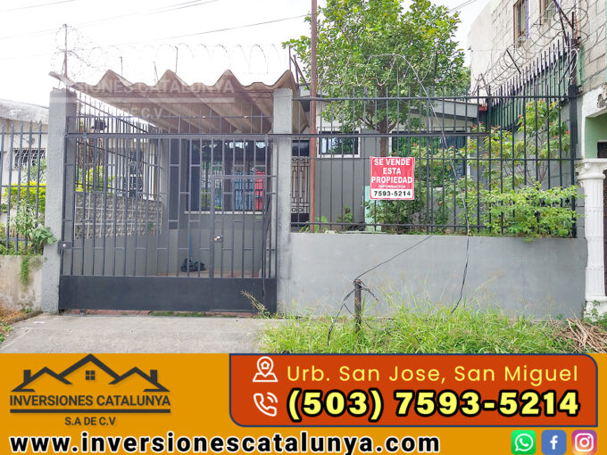 Casa en venta Urbanizacion San Jose San Miguel El Salvador